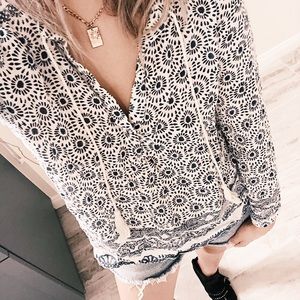 Hand-blocked tunic top